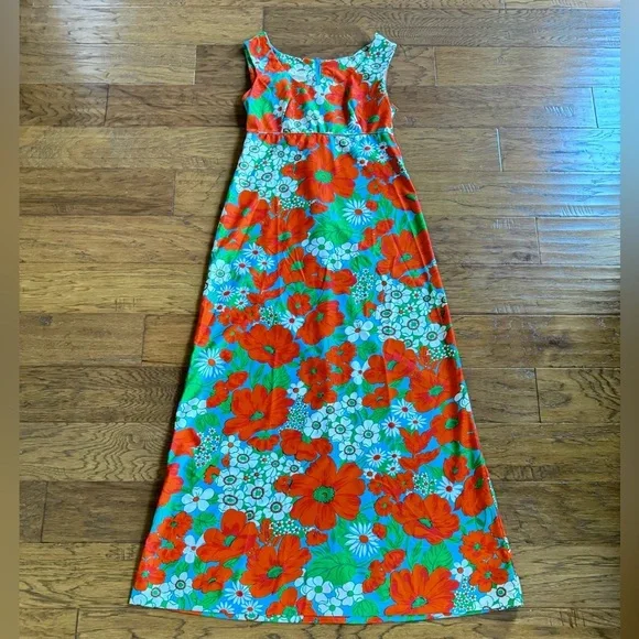 Concept 70’s‎ Vintage Floral Maxi Dress - Picture 9 of 16